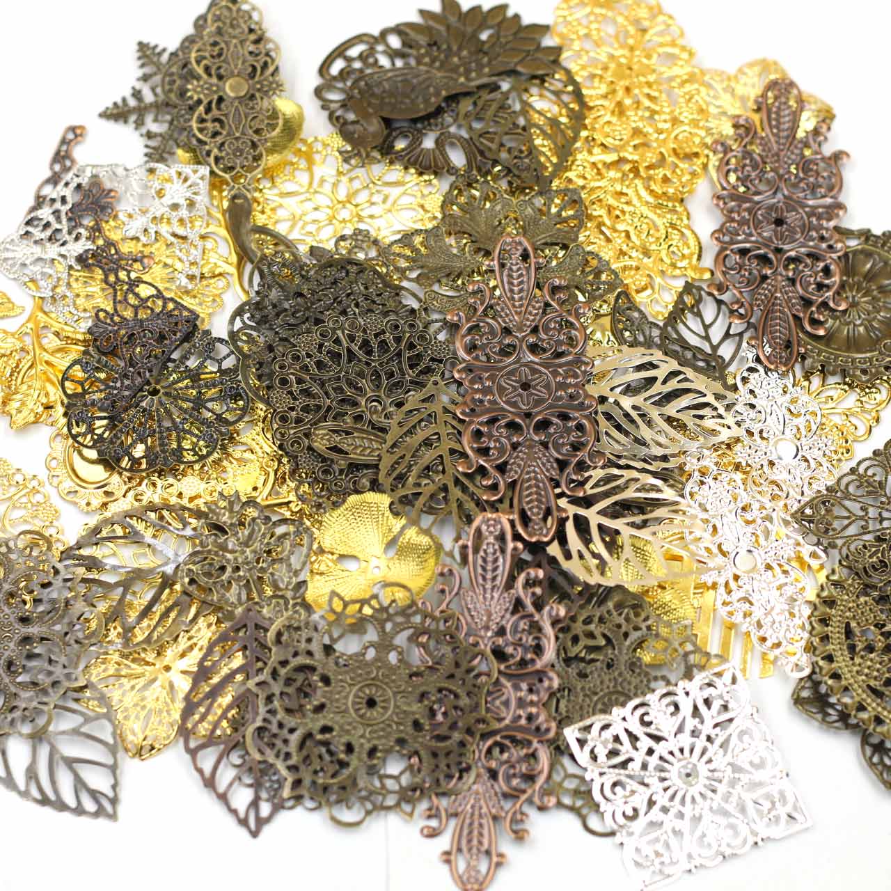 Craft Embellishment - Embellishments Connectors Random Mixed Triangle Flower