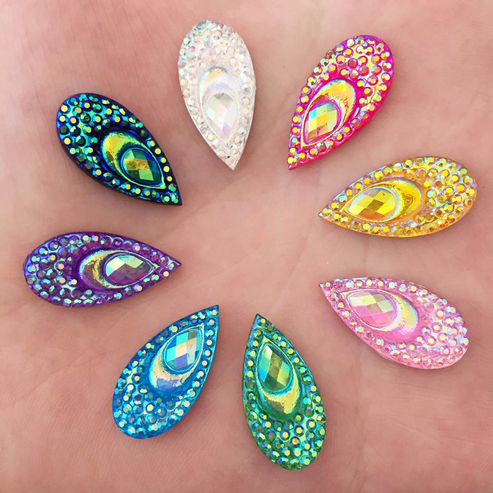 Embellishment Glue Craft - 40 cái Nhựa 10*20 mét Teardrop