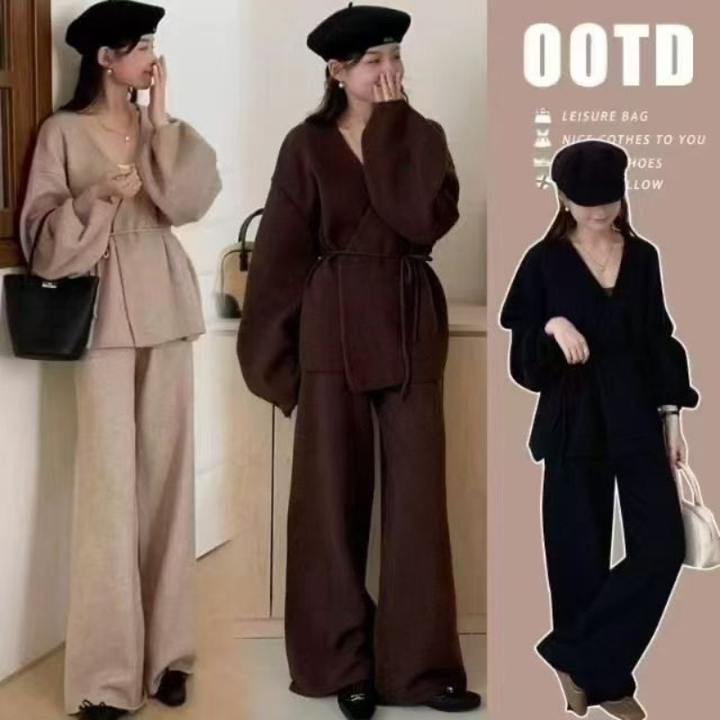 Embellish Knit - Sweater Set Two-piece Temperament High-end Outer