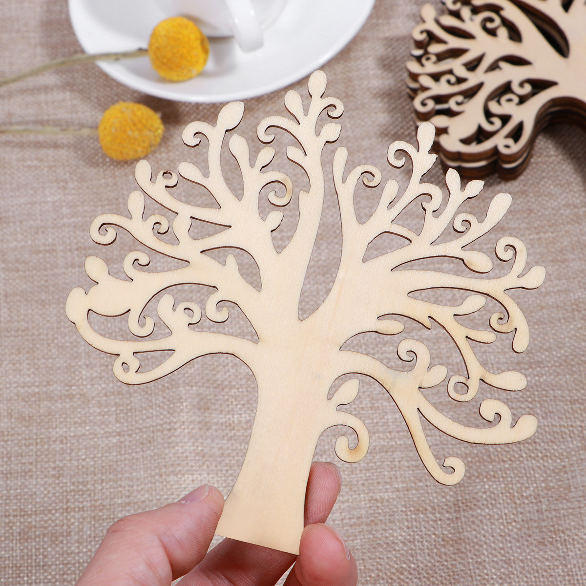 10Pcs Raw Wood Tree Craft Slic - đánh giá và giá Christmas Craft Embellishment
