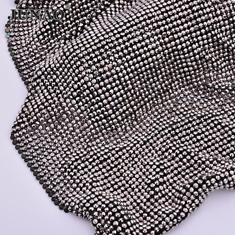 Junao 45*120 Cm Màu Đen Vàng P - đánh giá và giá Hotfix Rhinestone Sheet