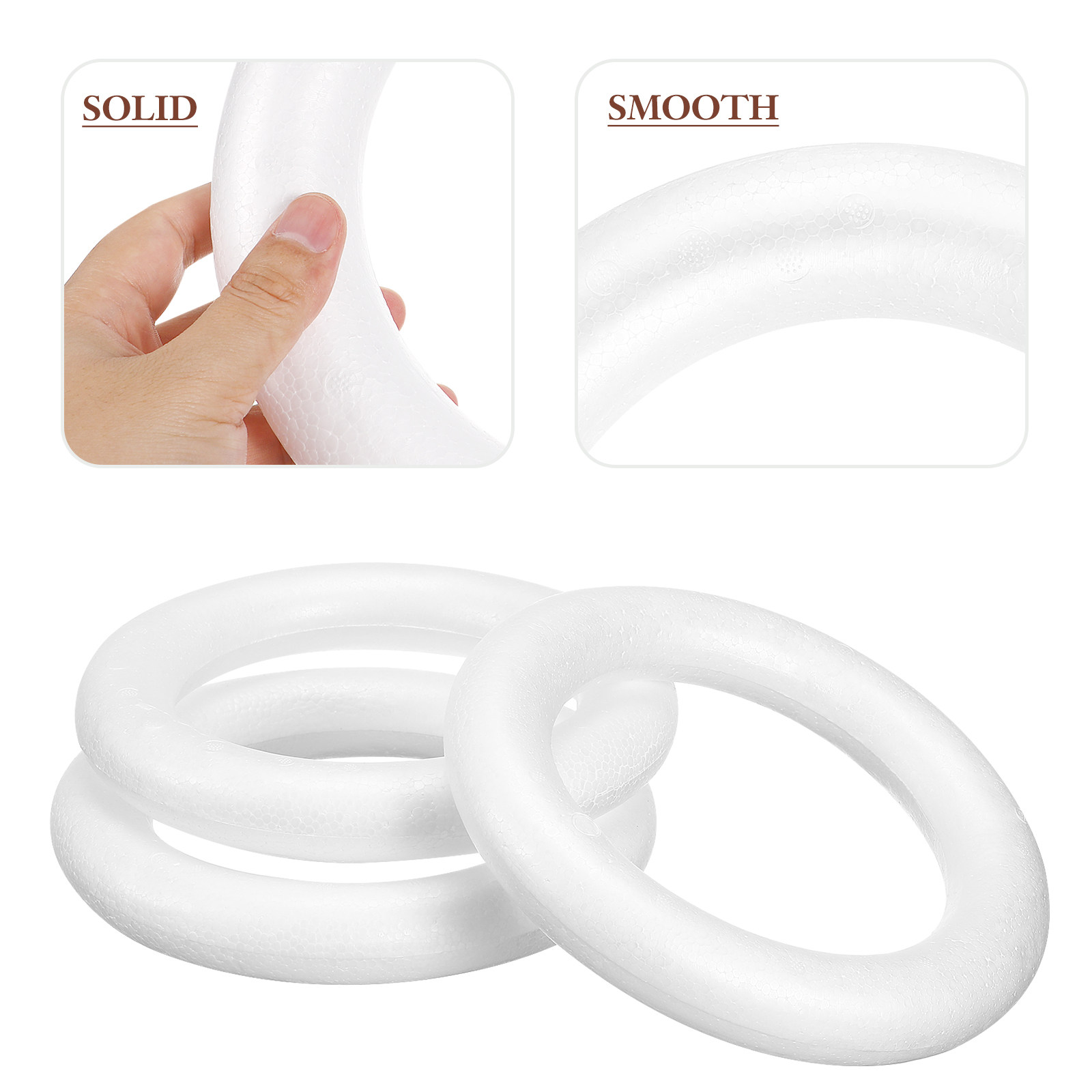 3Pcs Premium Foam Round Ring D - đánh giá và giá Craft Embellishment