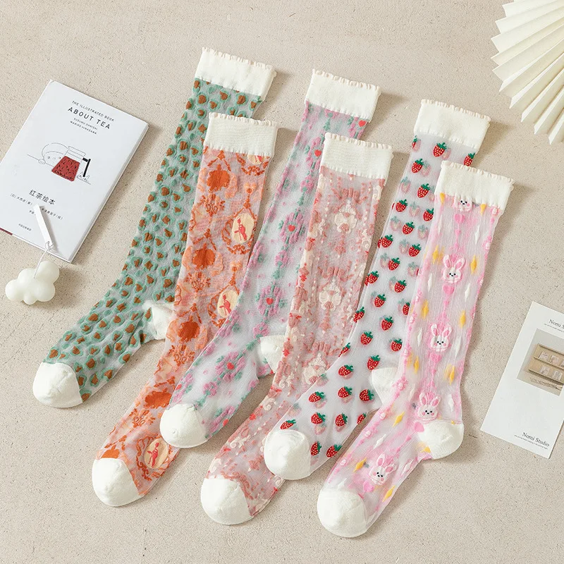 Mùa Hè Mỏng Vớ Siêu Mỏng Trong - đánh giá và giá Crystal Mesh Fabric
