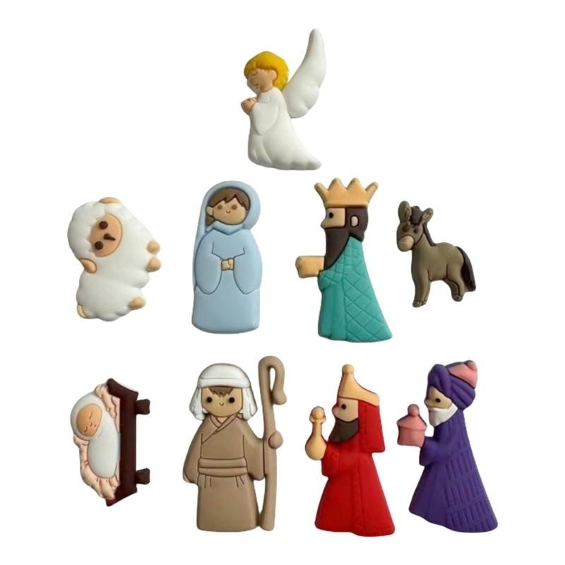 G6KF 9PCS/SET SCEN SCENE MACHE - đánh giá và giá Christmas Craft Embellishment