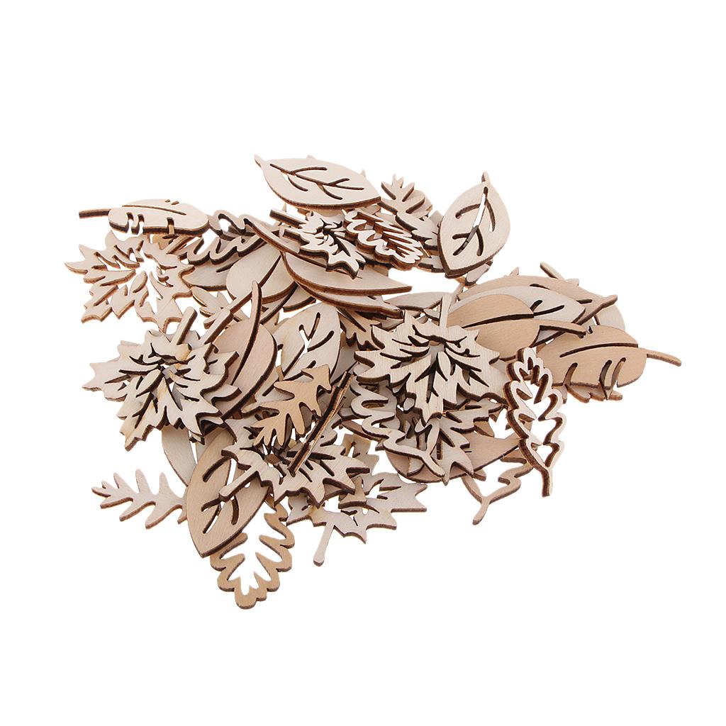 50 Pieces Wooden Leaves Embell - đánh giá và giá Christmas Craft Embellishment