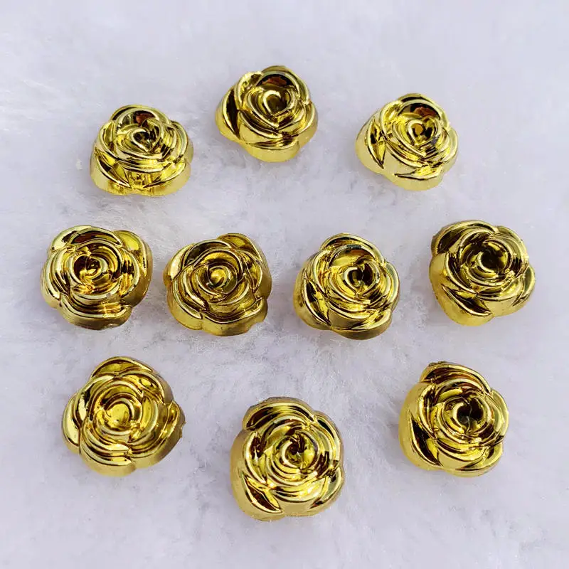 40pcs 14mm Gold Rose Flowers R - đánh giá và giá Embellishment Glue Craft