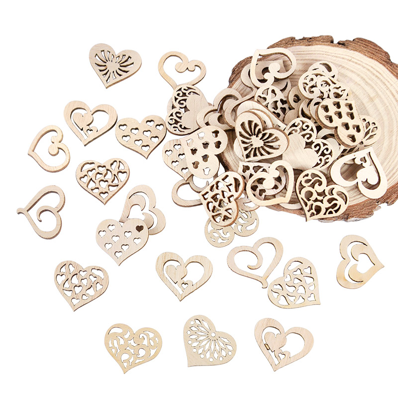 50/100pcs Hollowed Heart Patte - đánh giá và giá Craft Embellishment