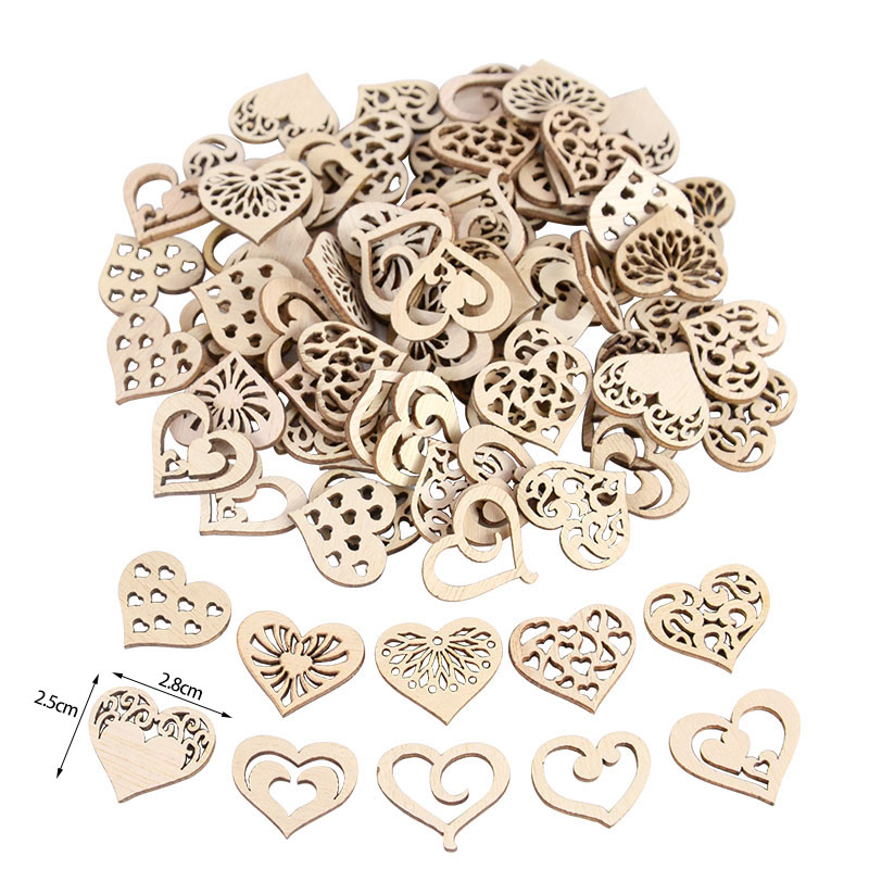 50/100pcs Hollowed Heart Patte - đánh giá và giá Craft Embellishment