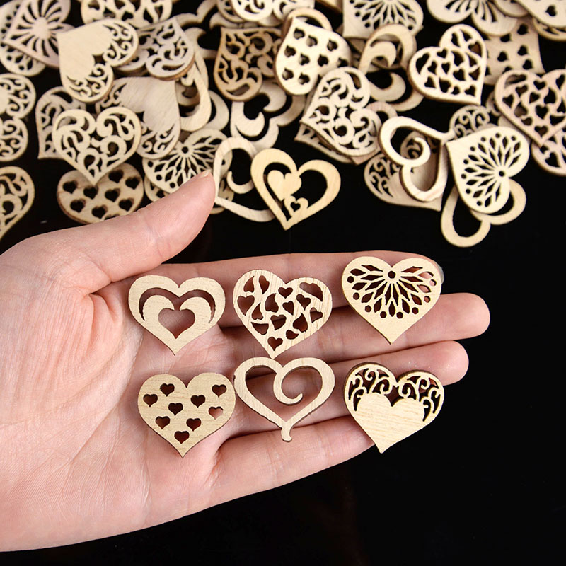 50/100pcs Hollowed Heart Patte - đánh giá và giá Craft Embellishment