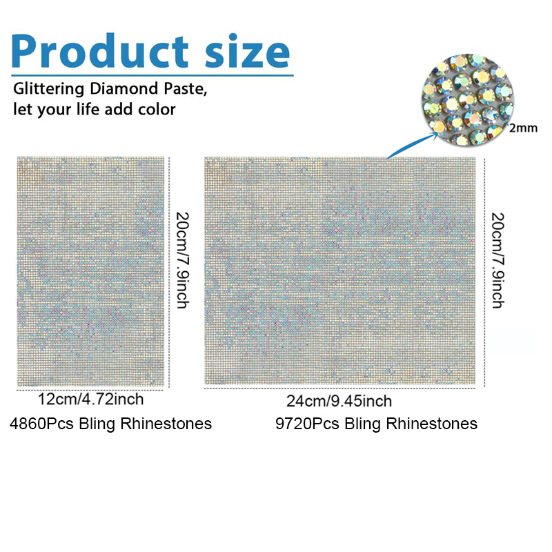 9720/4860Pcs Bling Rhinestone  - đánh giá và giá Hotfix Rhinestone Sheet