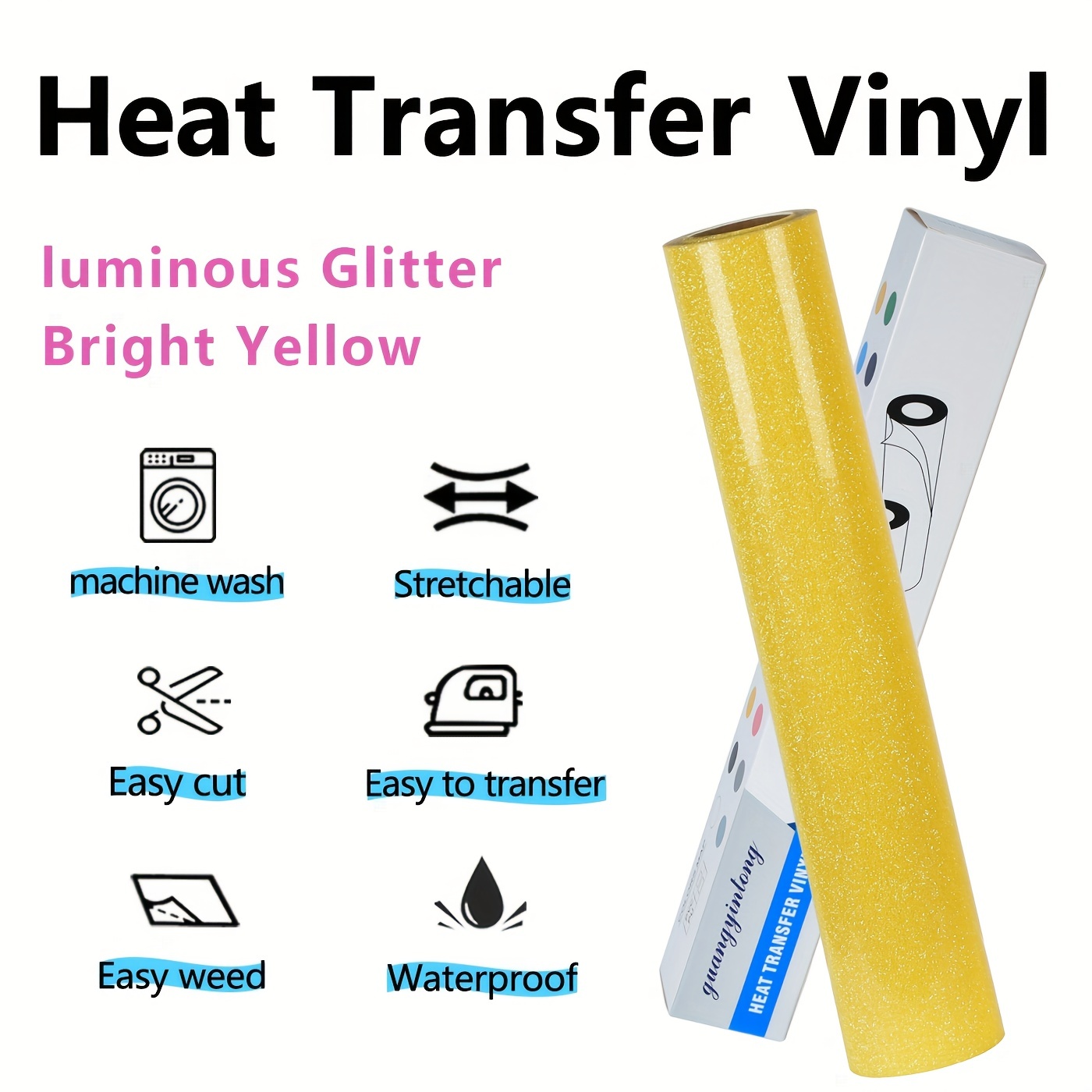 Glitter HTV Heat Transfer Viny - đánh giá và giá Glitter Vinyl Roll