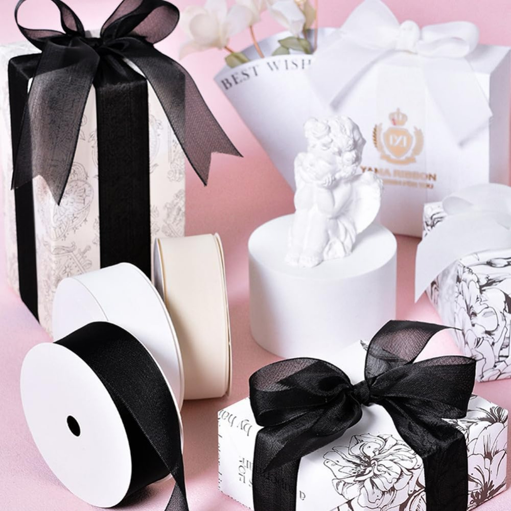 1Inch Black Organza Ribbon Wir - đánh giá và giá Organza Ribbon Spool