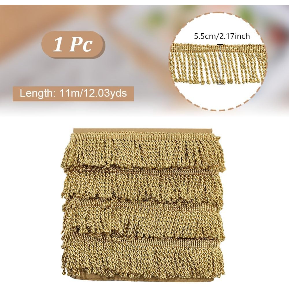 12 Yardsx2.2Inch Fringe Trim C - đánh giá và giá Tassel Fringe Trim