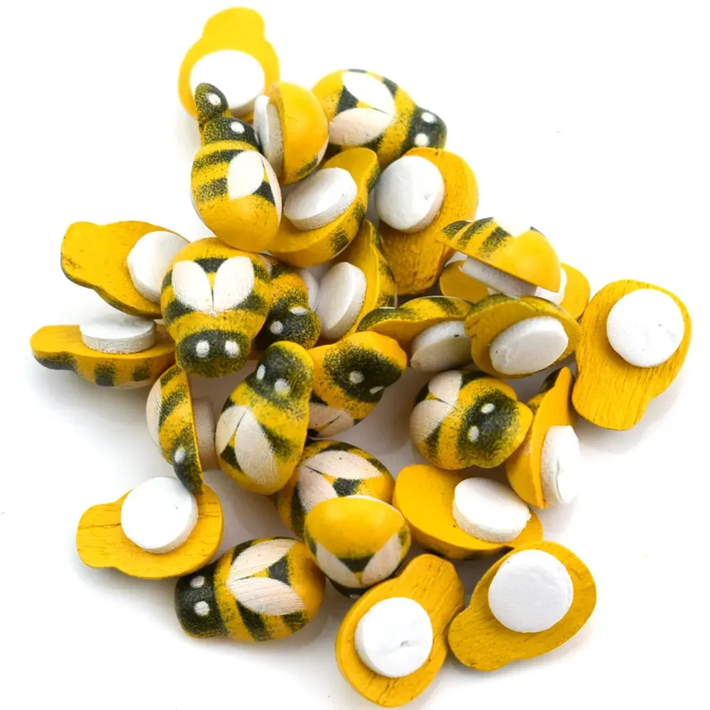 50pcs Yellow Wood Glue Buttons - đánh giá và giá Embellishment Glue Craft