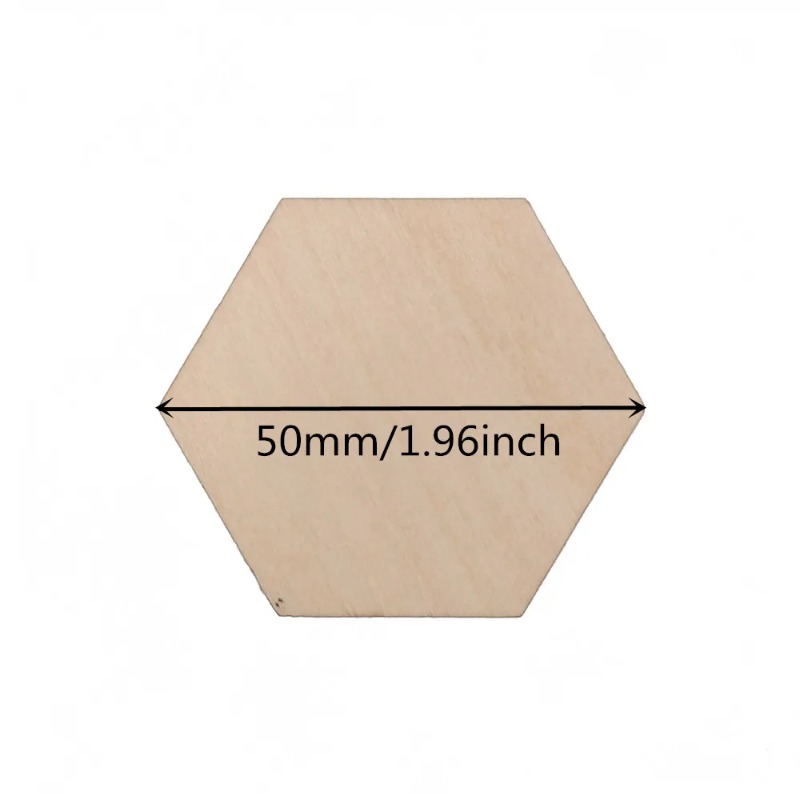 10-120mm Wooden Hexagon Blank  - đánh giá và giá Craft Embellishment