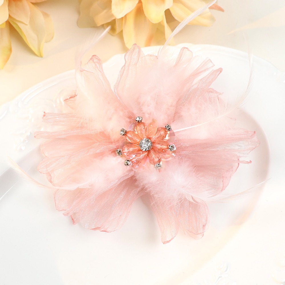 Handmade Mesh Feather Flower B - đánh giá và giá Crystal Mesh Fabric