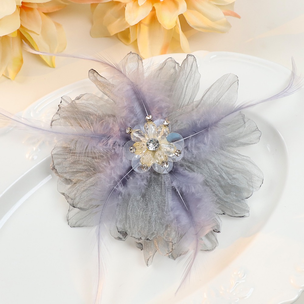Handmade Mesh Feather Flower B - đánh giá và giá Crystal Mesh Fabric
