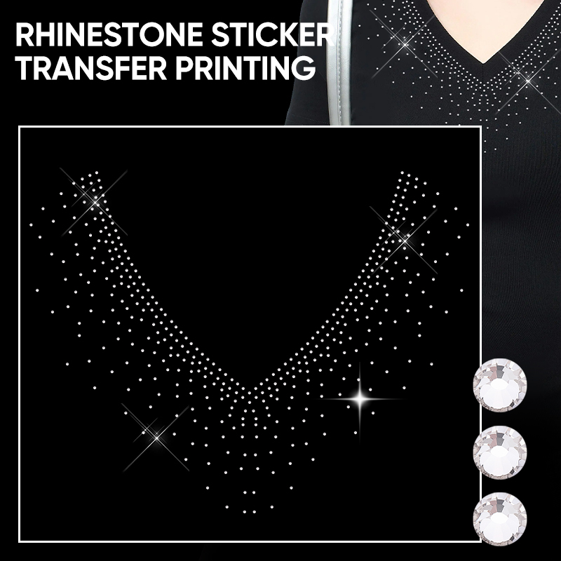 QIAO 1/2/4/6Pcs V-Neck Glitter - đánh giá và giá Hotfix Rhinestone Sheet