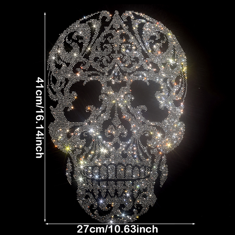 Floral Skull Rhinestone Transf - đánh giá và giá Hotfix Rhinestone Sheet