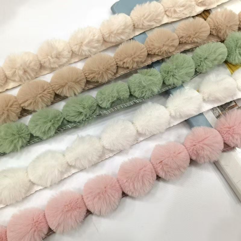 3cm Faux Rabbit Fur Pom Ball L - đánh giá và giá Fringe Ribbon Sewing