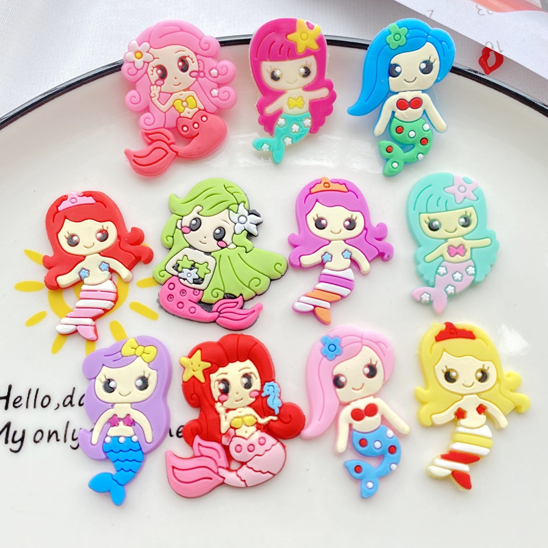 10pcs New Cute Cartoon Mermaid - đánh giá và giá Embellishment Glue Craft