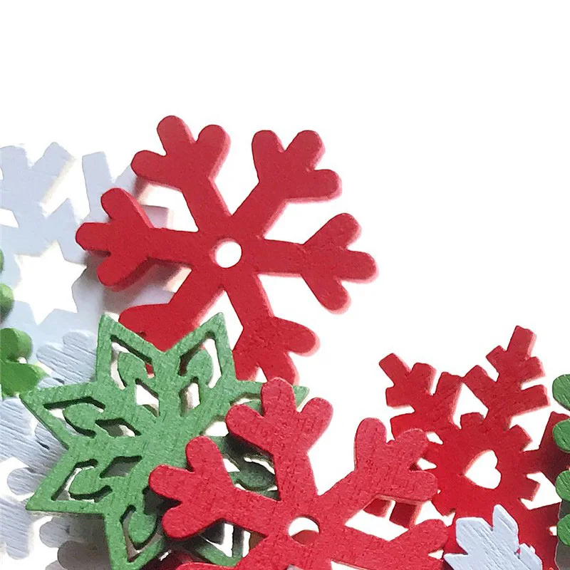 50PCS 20MM Mixed Color Wooden  - đánh giá và giá Christmas Craft Embellishment