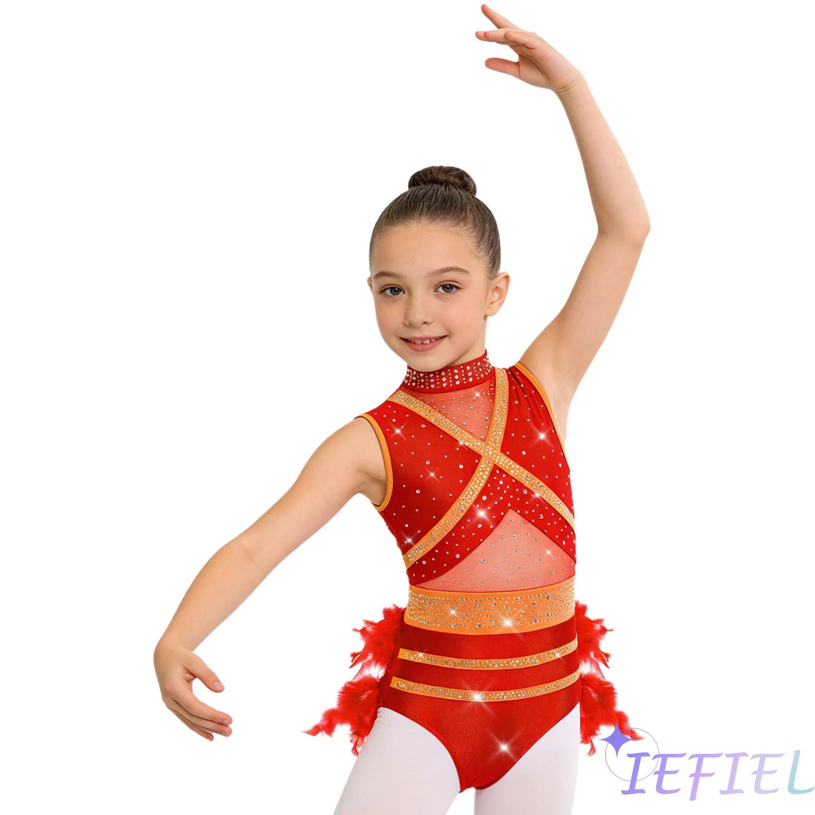 Kids Girls Latin Ballet Dance  - đánh giá và giá Rhinestone Banding Trim