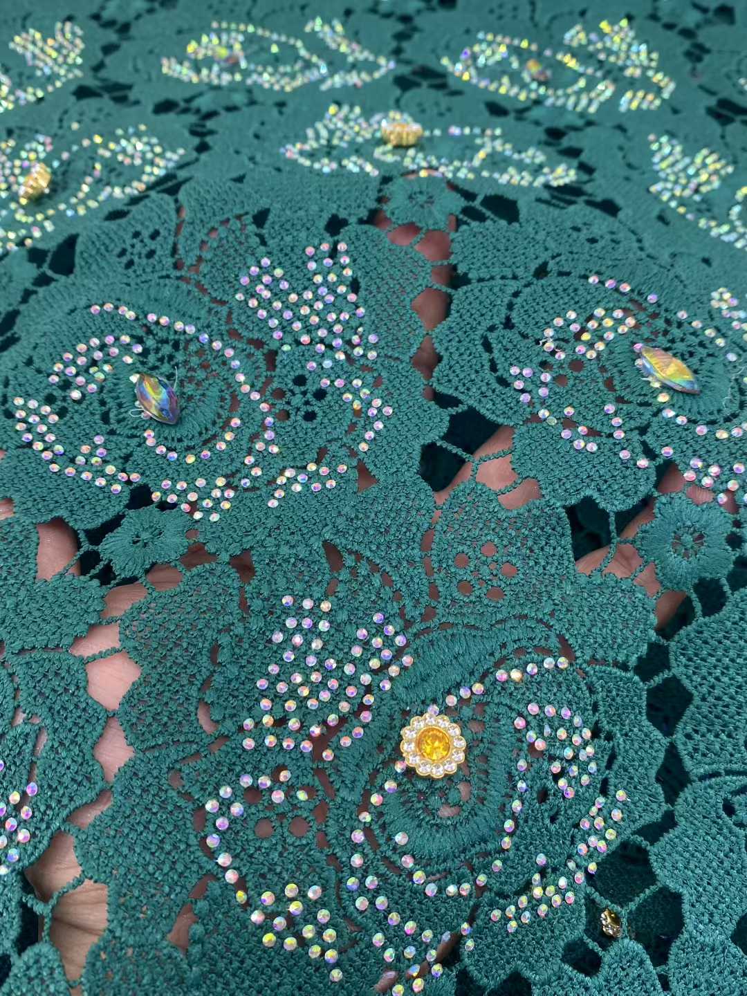 Latest Cord Guipure Lace Fabri - đánh giá và giá Crystal Mesh Fabric