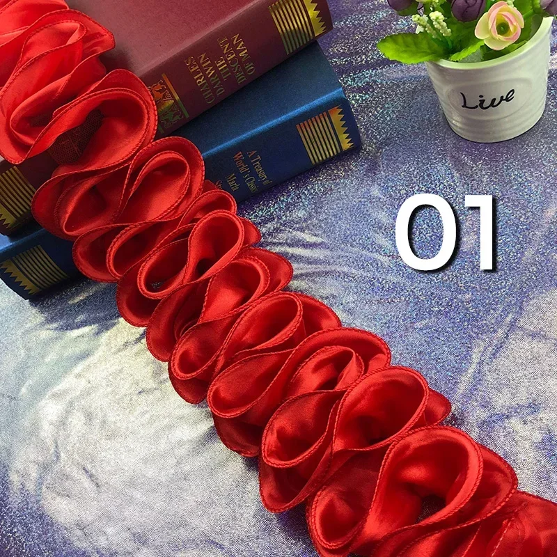 5Yards Pleated Ruffled Trim Sh - đánh giá và giá Lace Ribbon Trim
