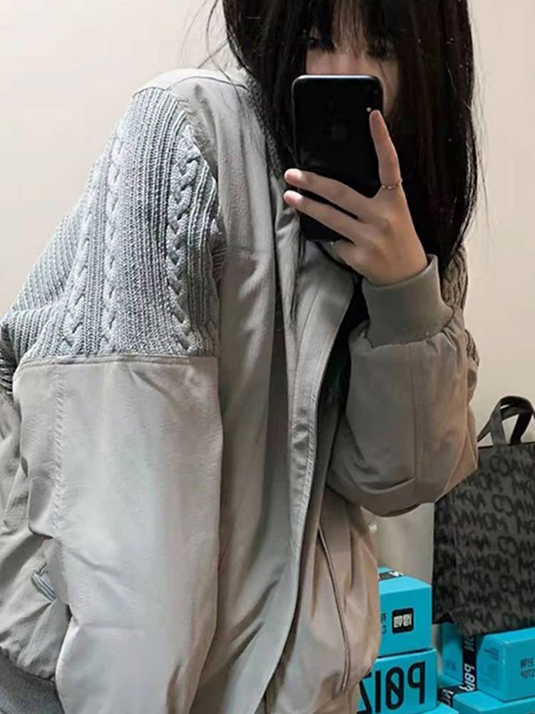 Baseball Jackets Korean Womens - đánh giá và giá Sequin Fabric Panel